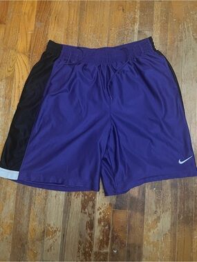 Nike Men’s Purple Athletic Shorts with Black Side Panels